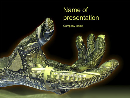 Robotic Hand Presentation Template, Master Slide