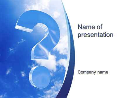 Question in Sky Presentation Template, Master Slide