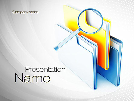 Document Search Presentation Template, Master Slide