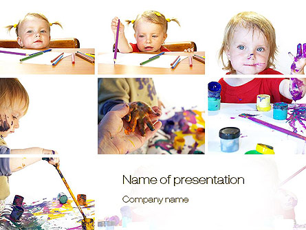 Child Painting Presentation Template, Master Slide