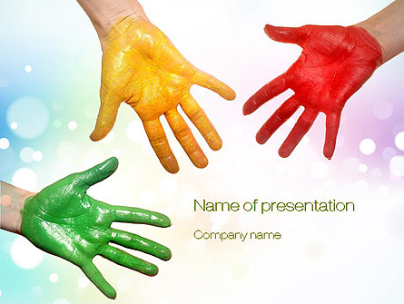 Painted Hands Presentation Template, Master Slide