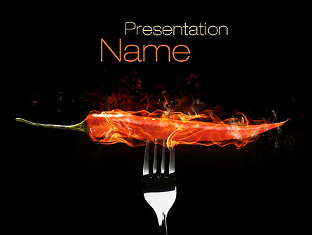 Burning Hot Chili Pepper Presentation Template, Master Slide