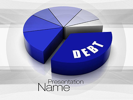 Debt Pie Chart Presentation Template, Master Slide