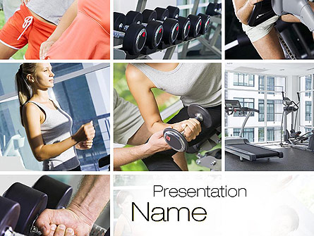Fitness Collage Presentation Template, Master Slide
