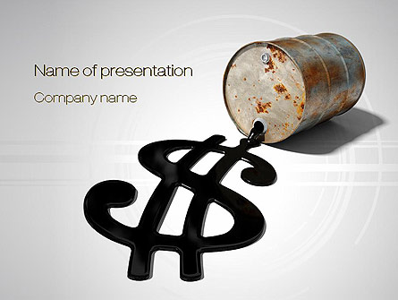 Oil Dollar Presentation Template, Master Slide
