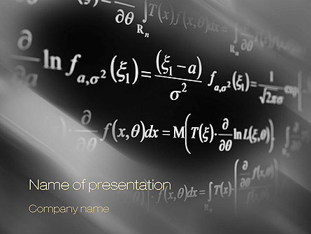 Equations Presentation Template, Master Slide