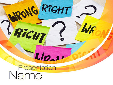 Right or Wrong Presentation Template, Master Slide