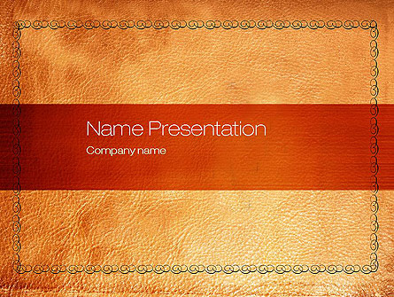 Leather Surface Presentation Template, Master Slide