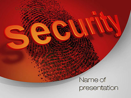 Fingerprint Security Presentation Template, Master Slide