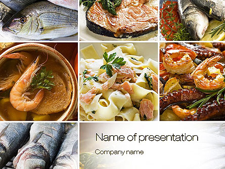 Sea Food Recipes Presentation Template, Master Slide