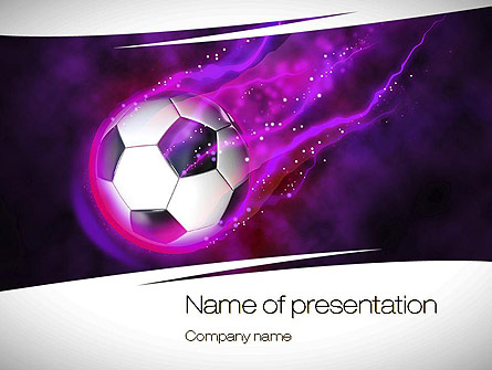 Soccer Ball on Purple Presentation Template, Master Slide