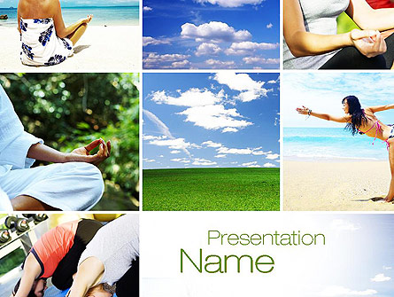 Yoga Collage Presentation Template, Master Slide