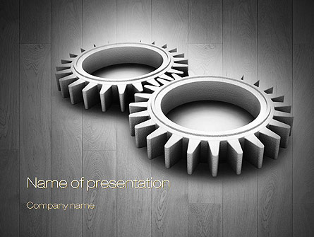 Interlocking Gears Presentation Template, Master Slide
