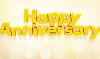 Happy Anniversary in Yellow Presentation Template