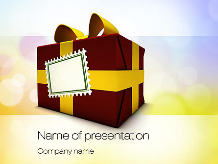 Red Gift Box Presentation Template, Master Slide