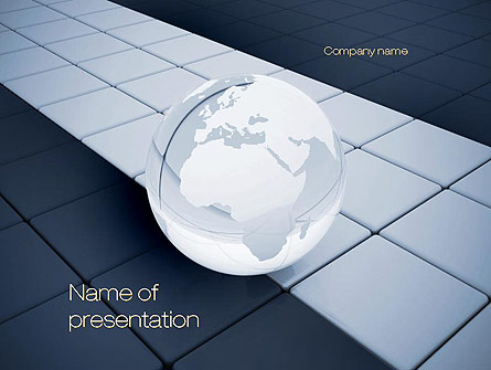 Glossy Transparent Globe Presentation Template, Master Slide