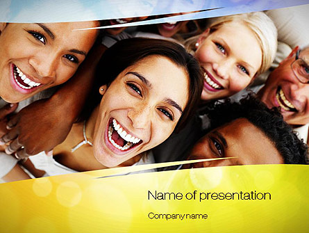 Group of Happy People Presentation Template, Master Slide