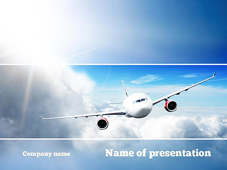 Sky Plane Presentation Template, Master Slide
