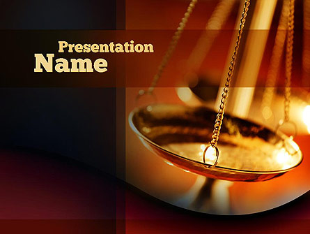 Scales of Justice Presentation Template, Master Slide