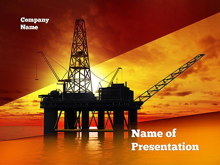 Oil Rig Presentation Template, Master Slide