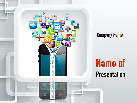 Smartphone Applications Presentation Template, Master Slide