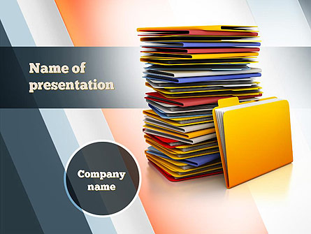 Stack of Folders Presentation Template, Master Slide