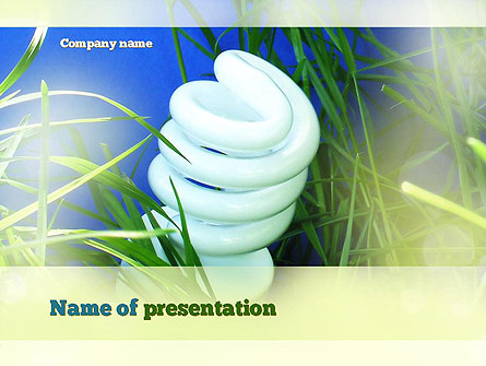 Energy Saving Bulb Presentation Template, Master Slide