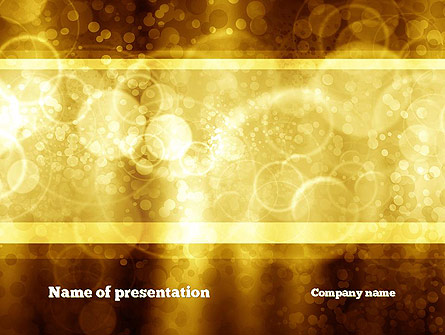 Defocused Abstract Yellow Spots Presentation Template, Master Slide