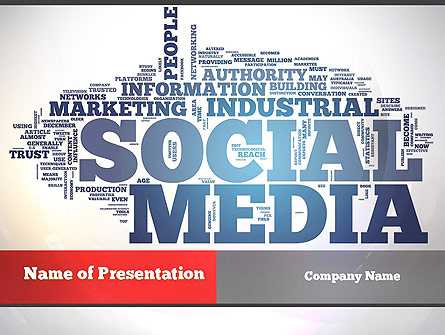 Social Media Word Cloud Presentation Template, Master Slide