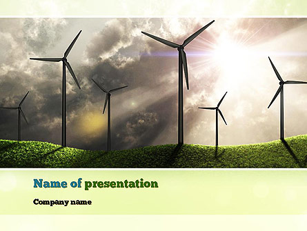 Wind Turbine Presentation Template, Master Slide