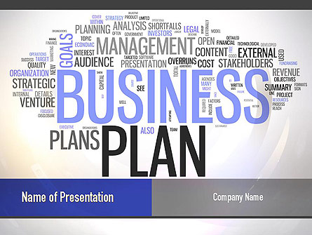 Business Plan Word Cloud Presentation Template, Master Slide
