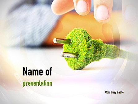 Green Plug Presentation Template, Master Slide