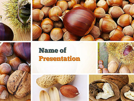 Nuts Collage Presentation Template, Master Slide