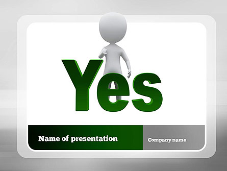 Yes Presentation Template, Master Slide