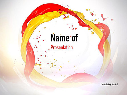 Paint Frame Splash Presentation Template, Master Slide