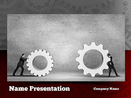 Gears of Project Presentation Template, Master Slide
