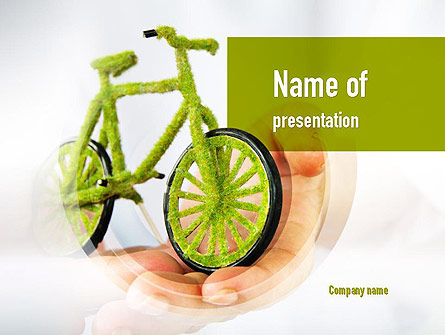 Green Bicycle Presentation Template, Master Slide