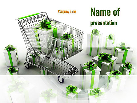 Green Gift Boxes Presentation Template, Master Slide