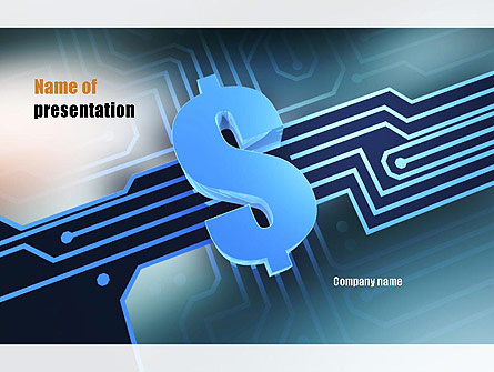 Digital Dollar Presentation Template, Master Slide