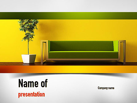 Interior in Lime Presentation Template, Master Slide