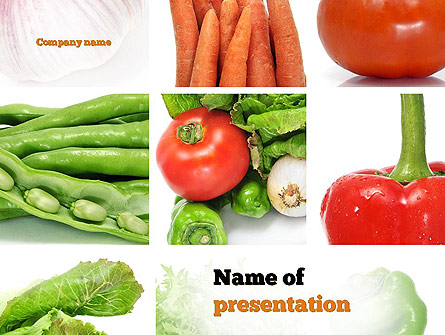 Different Vegetables Collage Presentation Template, Master Slide