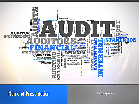 Audit Word Cloud Presentation Template, Master Slide