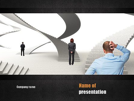 Stairway To Solution Presentation Template, Master Slide