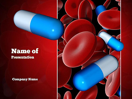 Medicine in Blood Presentation Template, Master Slide