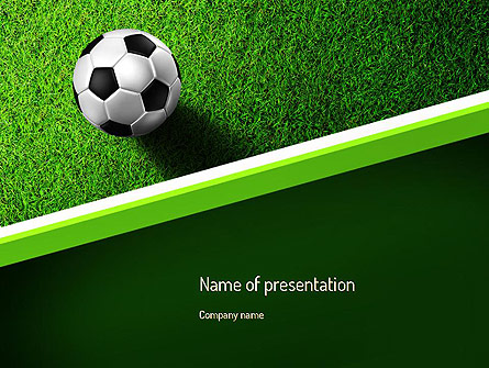 Soccer Ball Near Line Presentation Template, Master Slide
