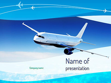 Airplane in the Sky Presentation Template, Master Slide
