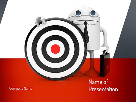 Business Android with Target Presentation Template, Master Slide