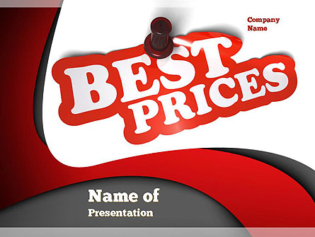 Best Prices Presentation Template, Master Slide