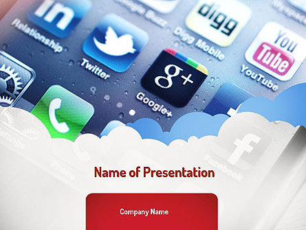 Social Media Applications Presentation Template, Master Slide