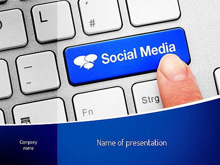 Social Media Keyboard Presentation Template, Master Slide
